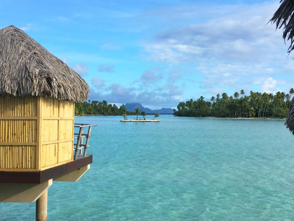 Overwater suites with Bora Bora view.