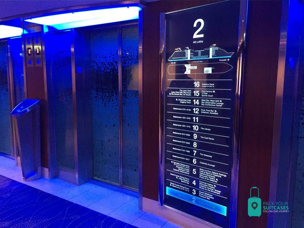 Celebrity Silhouette elevators.