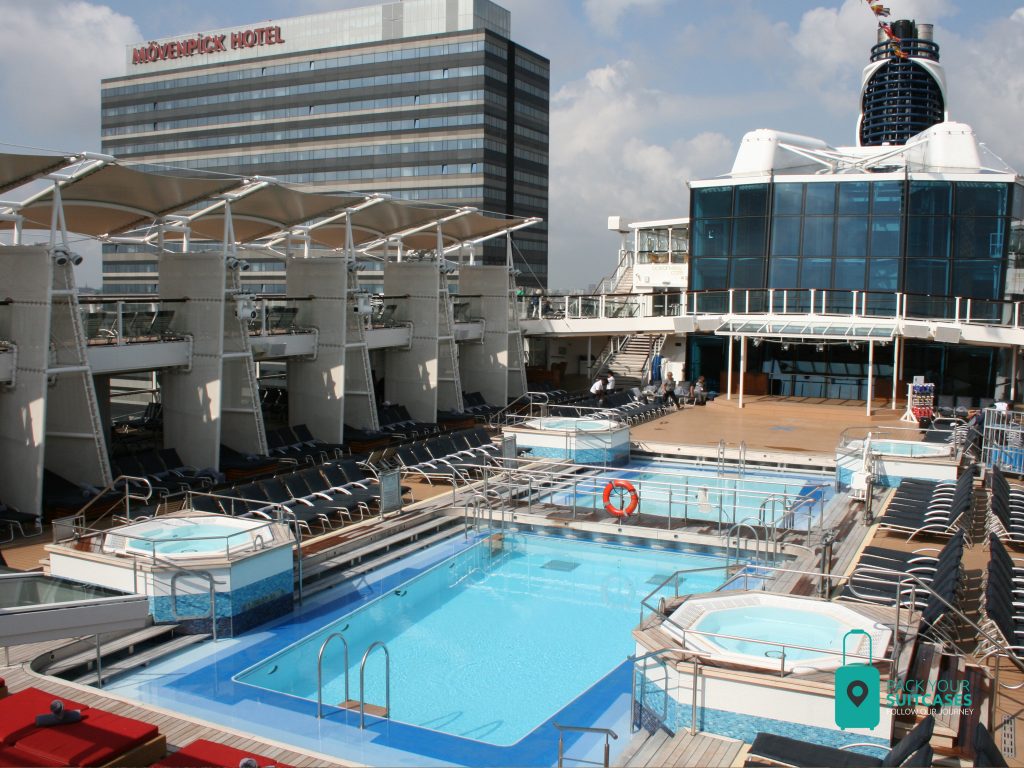 Outdoor pool on the Celebrity Silhouette.