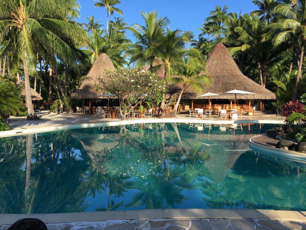 The pool at the Bora Bora Pearl beach resort.